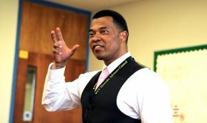 Picture of African American man gesturing